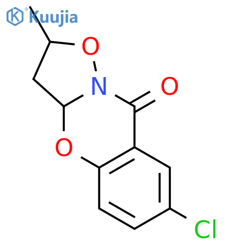 2H,9H-Isoxazolo[3,2-b][1,3]benzoxazin-9-one,7-chloro-3,3a-dihydro-2-methyl- structure