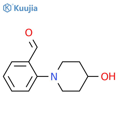 Benzaldehyde,2-(4-hydroxy-1-piperidinyl)- structure
