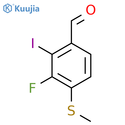 3-Fluoro-2-iodo-4-(methylthio)benZaldehyde structure