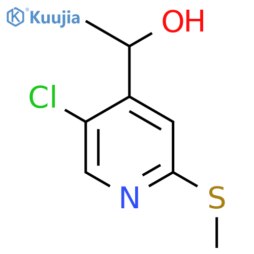 1-(5-Chloro-2-(methylthio)pyridin-4-yl)ethanol structure