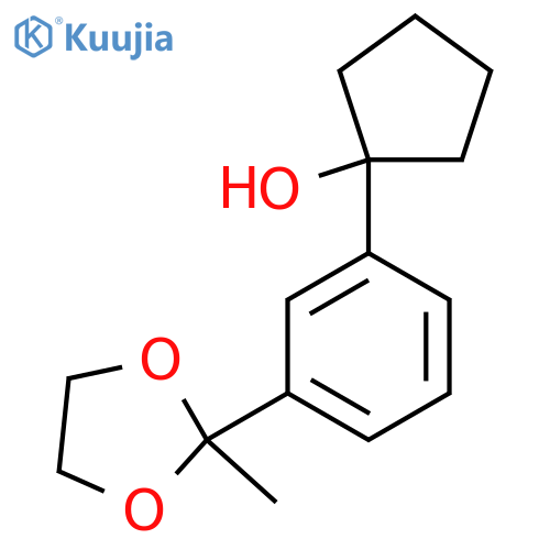 1-(3-(2-Methyl-1,3-dioxolan-2-yl)phenyl)cyclopentanol structure