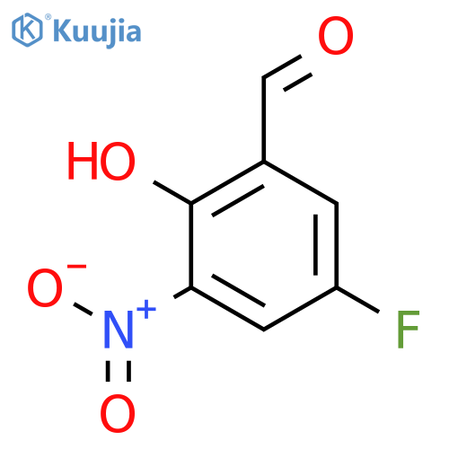 5-Fluoro-2-hydroxy-3-nitro-benzaldehyde structure
