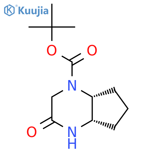 Tert-butyl cis-3-oxo-4,4A,5,6,7,7A-hexahydro-2H-cyclopenta[B]pyrazine-1-carboxylate structure