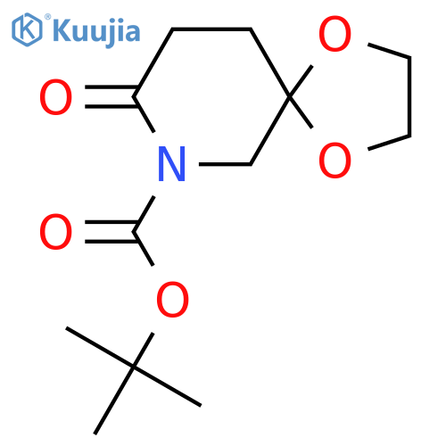 Tert-butyl 8-oxo-1,4-dioxa-9-azaspiro[4.5]decane-9-carboxylate structure