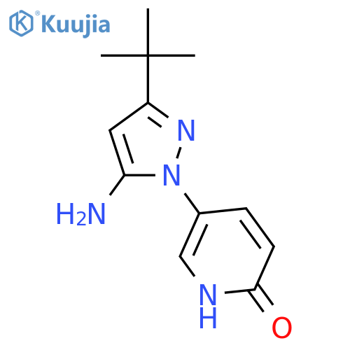 5-(5-Amino-3-(tert-butyl)-1H-pyrazol-1-yl)pyridin-2(1H)-one structure