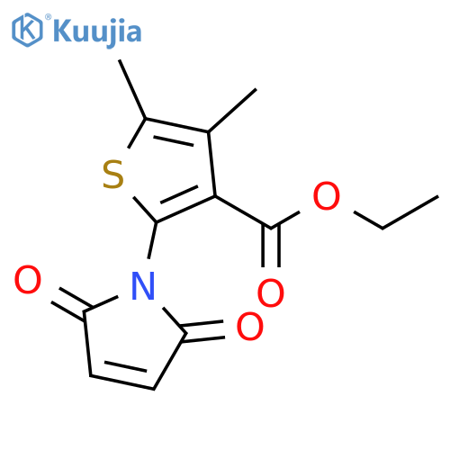 ethyl 2-(2,5-dioxo-2,5-dihydro-1H-pyrrol-1-yl)-4,5-dimethylthiophene-3-carboxylate structure