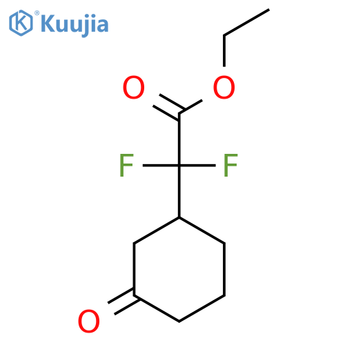 Ethyl 2,2-difluoro-2-(3-oxocyclohexyl)acetate structure