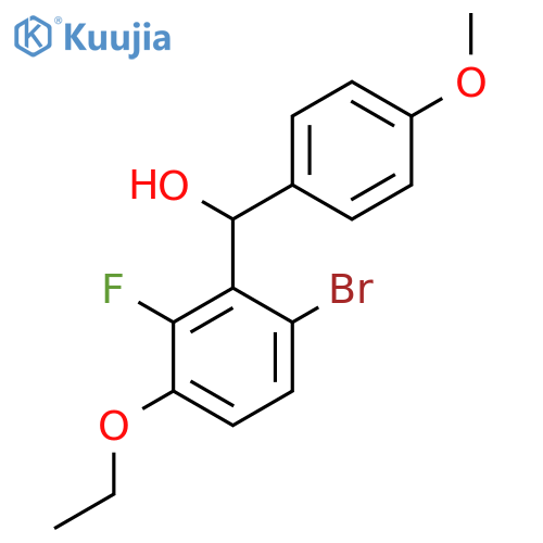 (6-Bromo-3-ethoxy-2-fluorophenyl)(4-methoxyphenyl)methanol structure