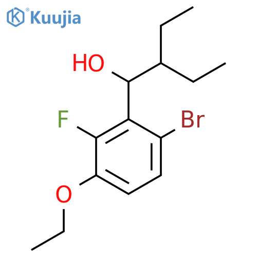 1-(6-Bromo-3-ethoxy-2-fluorophenyl)-2-ethylbutan-1-ol structure