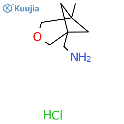 (5-Methyl-3-oxabicyclo[3.1.1]heptan-1-yl)methanamine;hydrochloride structure