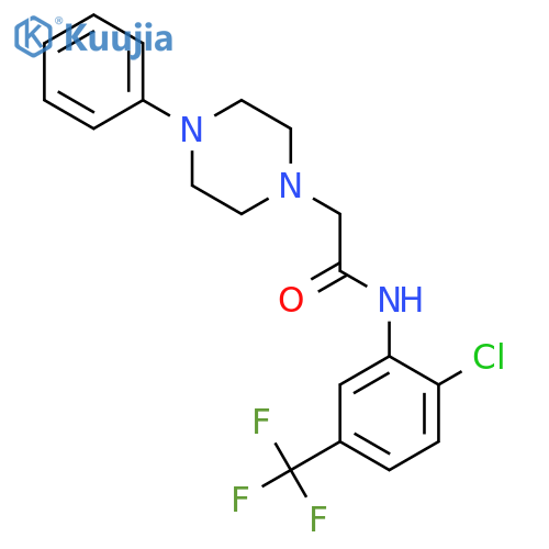 N-[2-Chloro-5-(trifluoromethyl)phenyl]-2-(4-phenylpiperazin-1-yl)acetamide structure