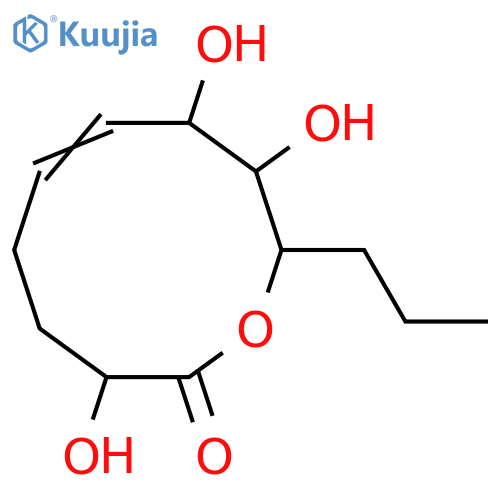 2H-Oxecin-2-one, 3,4,5,8,9,10-hexahydro-3,8,9-trihydroxy-10-propyl-,(3R,6E,8S,9S,10R)- structure