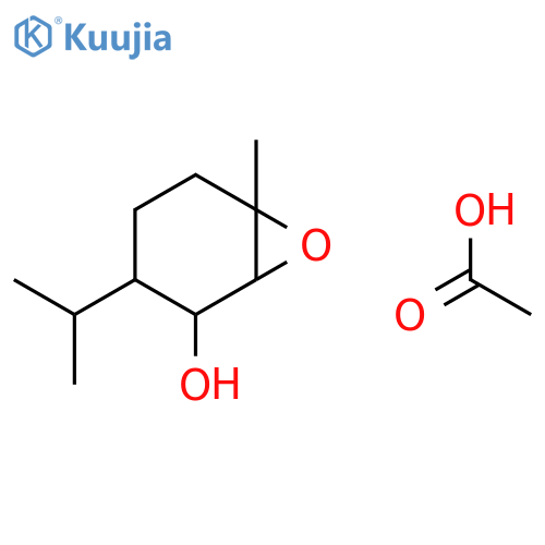 7-Oxabicyclo[4.1.0]heptan-2-ol, 6-methyl-3-(1-methylethyl)-, acetate structure