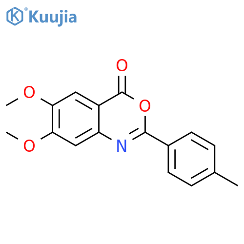 6,7-dimethoxy-2-(4-methylphenyl)-4H-3,1-benzoxazin-4-one structure