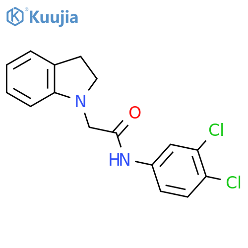 N-(3,4-Dichlorophenyl)-2-(2,3-dihydro-1H-indol-1-yl)acetamide structure