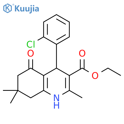 4-(2-Chloro-phenyl)-2,7,7-trimethyl-5-oxo-1,4,5,6,7,8-hexahydro-quinoline-3-carboxylic acid ethyl ester structure