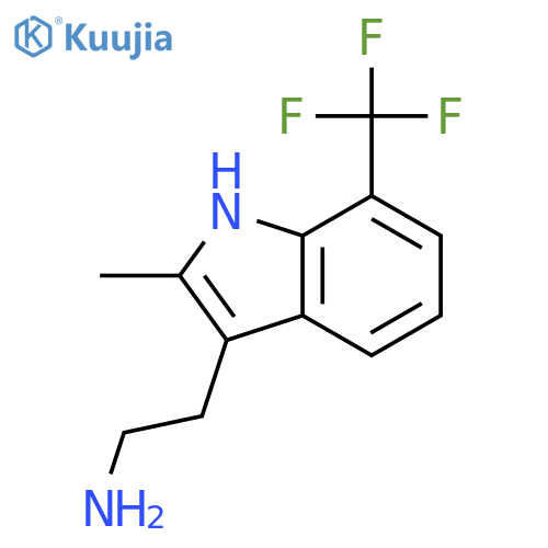 2-2-Methyl-7-(trifluoromethyl)-1H-indol-3-ylethanamine structure