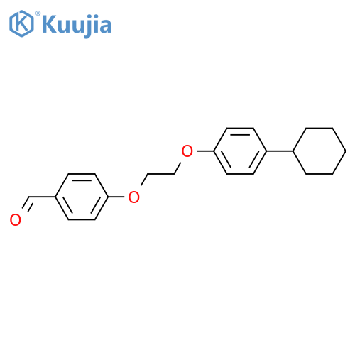 4-[2-(4-cyclohexylphenoxy)ethoxy]benzaldehyde structure