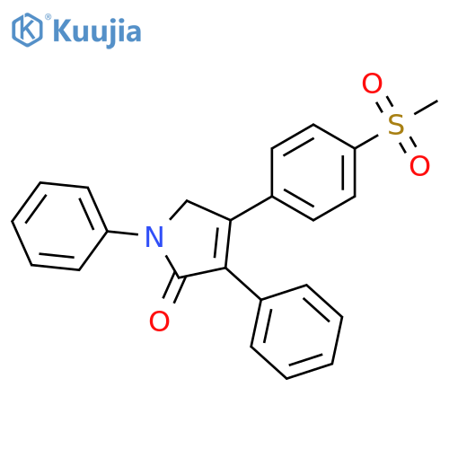 2H-Pyrrol-2-one, 1,5-dihydro-4-[4-(methylsulfonyl)phenyl]-1,3-diphenyl- structure