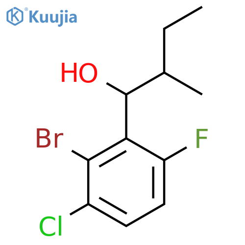 1-(2-Bromo-3-chloro-6-fluorophenyl)-2-methylbutan-1-ol structure