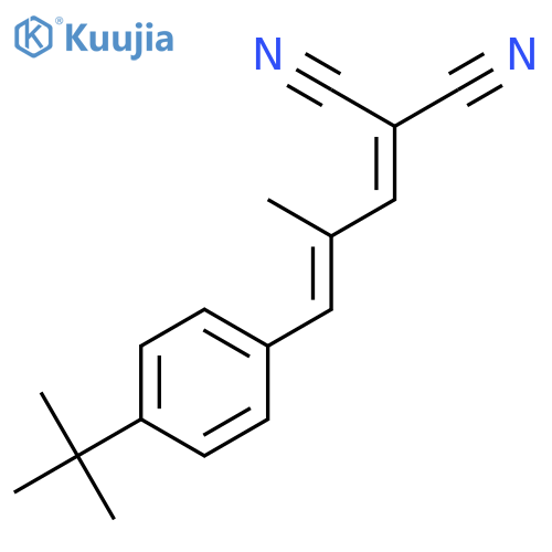 trans-2-3-(4-tert-Butylphenyl)-2-methyl-2-propenylidenemalononitrile structure