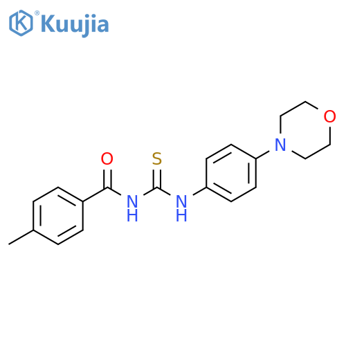3-(4-methylbenzoyl)-1-4-(morpholin-4-yl)phenylthiourea structure