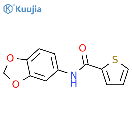 N-(1,3-benzodioxol-5-yl)thiophene-2-carboxamide structure