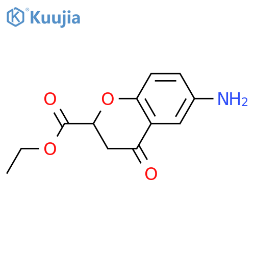 2-Chromancarboxylic acid, 6-amino-4-oxo-, ethyl ester structure