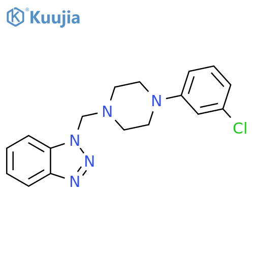 1-([4-(3-CHLOROPHENYL)PIPERAZINO]METHYL)-1H-1,2,3-BENZOTRIAZOLE structure