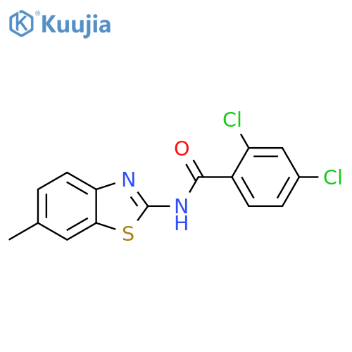 2,4-dichloro-N-(6-methyl-1,3-benzothiazol-2-yl)benzamide structure