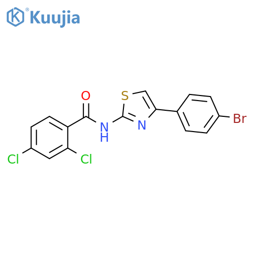 N-4-(4-bromophenyl)-1,3-thiazol-2-yl-2,4-dichlorobenzamide structure