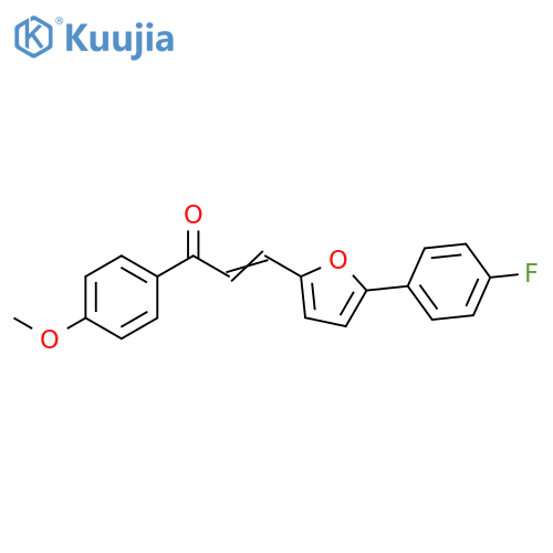 (2E)-3-5-(4-fluorophenyl)furan-2-yl-1-(4-methoxyphenyl)prop-2-en-1-one structure