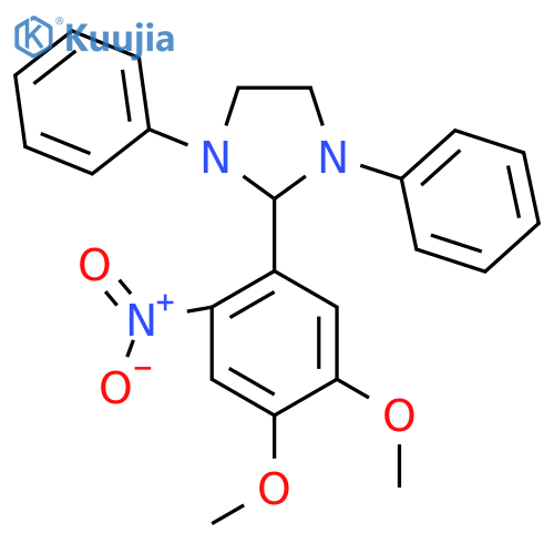 2-(4,5-dimethoxy-2-nitrophenyl)-1,3-diphenylimidazolidine structure