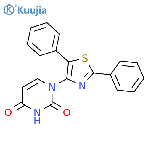 1-(2,5-diphenyl-1,3-thiazol-4-yl)-1,2,3,4-tetrahydropyrimidine-2,4-dione structure