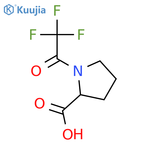 (2S)-1-(trifluoroacetyl)pyrrolidine-2-carboxylic acid structure
