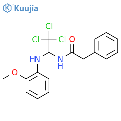 2-phenyl-N-{2,2,2-trichloro-1-[(2-methoxyphenyl)amino]ethyl}acetamide structure