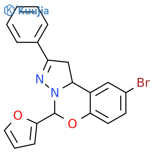 12-bromo-7-(furan-2-yl)-4-phenyl-8-oxa-5,6-diazatricyclo7.4.0.0^{2,6}trideca-1(9),4,10,12-tetraene structure
