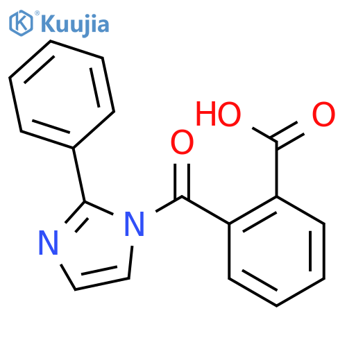 2-(2-Phenylimidazole-1-carbonyl)benzoicacid structure