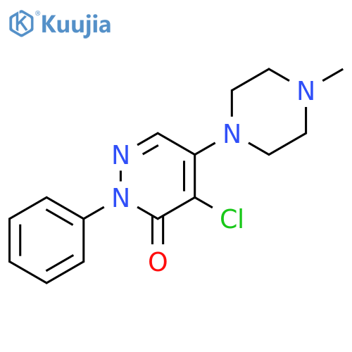 4-chloro-5-(4-methylpiperazin-1-yl)-2-phenyl-2,3-dihydropyridazin-3-one structure