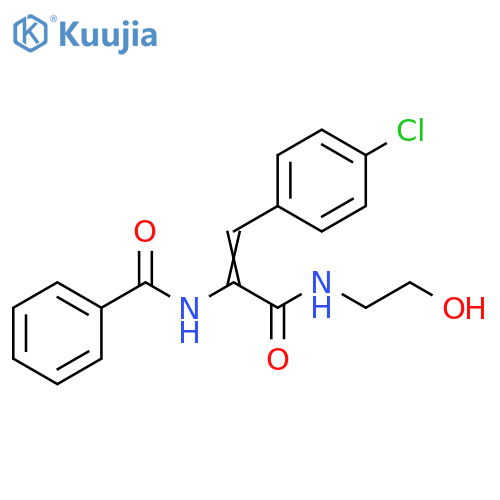 (2E)-3-(4-chlorophenyl)-N-(2-hydroxyethyl)-2-(phenylformamido)prop-2-enamide structure