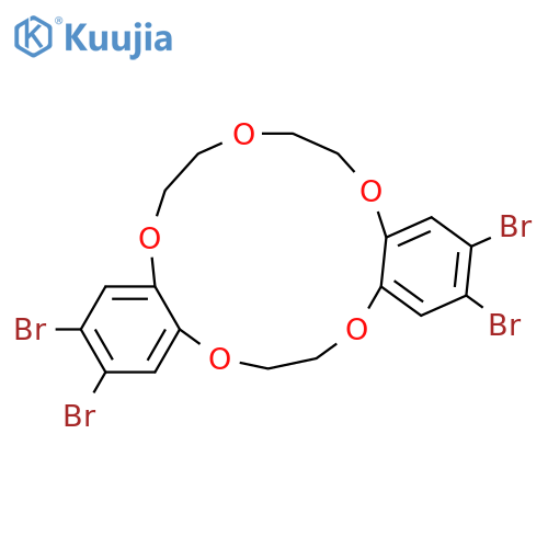 2,3,13,14-Tetrabromo-6,7,9,10,17,18-hexahydrodibenzo[b,h][1,4,7,10,13]pentaoxacyclopentadecine structure
