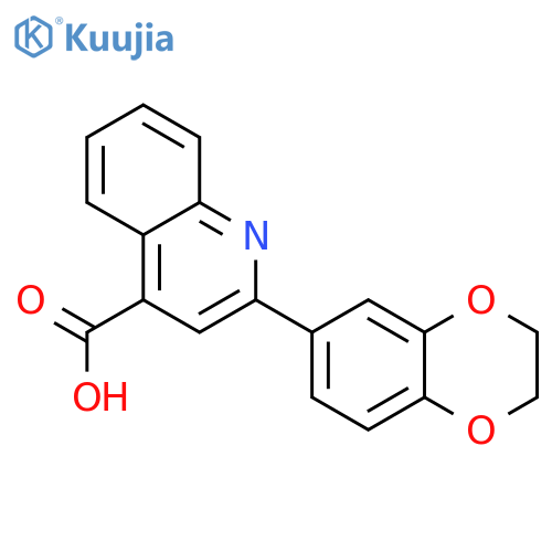 2-(2,3-Dihydro-1,4-benzodioxin-6-yl)quinoline-4-carboxylic acid structure