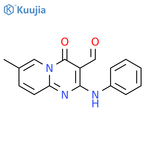 2-anilino-7-methyl-4-oxopyrido[1,2-a]pyrimidine-3-carbaldehyde structure