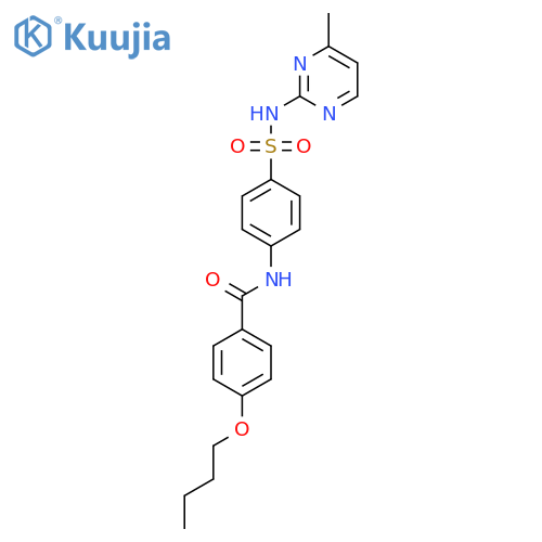 4-butoxy-N-{4-(4-methylpyrimidin-2-yl)sulfamoylphenyl}benzamide structure