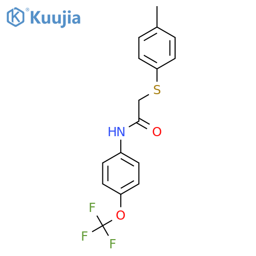 2-[(4-Methylphenyl)sulfanyl]-N-[4-(trifluoromethoxy)phenyl]acetamide structure