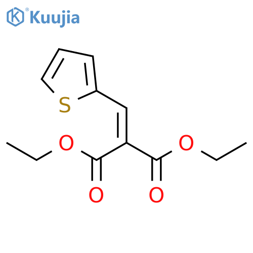 Propanedioic acid,2-(2-thienylmethylene)-, 1,3-diethyl ester structure