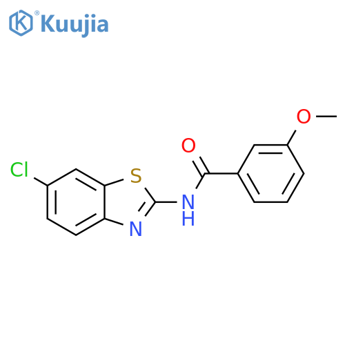 N-(6-chloro-1,3-benzothiazol-2-yl)-3-methoxybenzamide structure