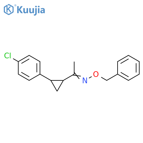 1-[2-(4-CHLOROPHENYL)CYCLOPROPYL]-1-ETHANONE O-BENZYLOXIME structure