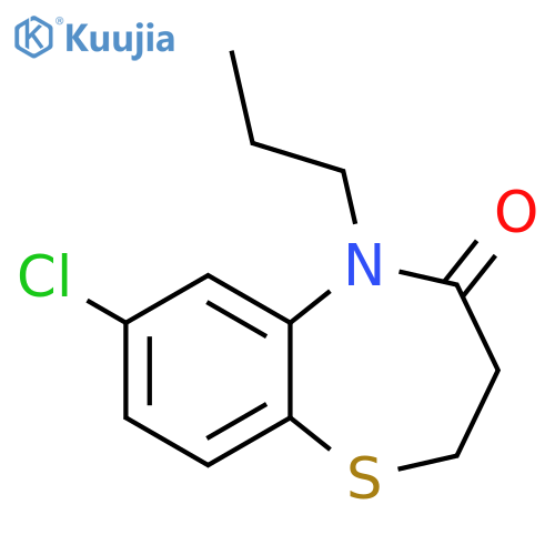 7-CHLORO-5-PROPYL-2,3-DIHYDRO-1,5-BENZOTHIAZEPIN-4(5H)-ONE structure