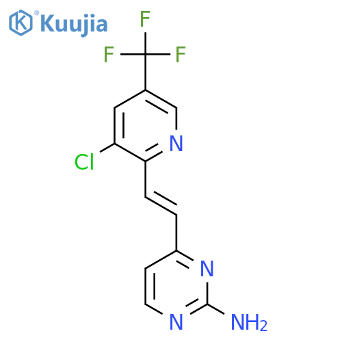4-[(E)-2-[3-chloro-5-(trifluoromethyl)pyridin-2-yl]ethenyl]pyrimidin-2-amine structure